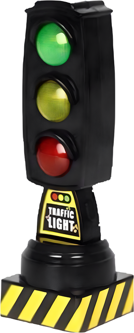 仿真聲光紅綠燈玩具, 黑色，黃色