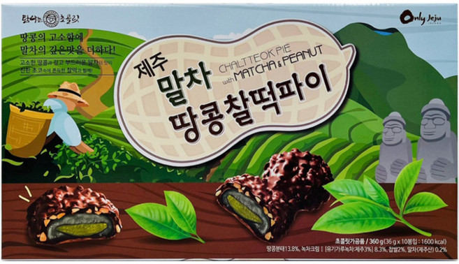 탐나는초콜릿 제주 말차 땅콩찰떡파이 10p, 1개, 360g