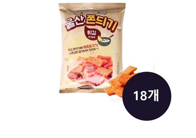 울산쫀듸기 매콤불고기맛, 80g, 18개