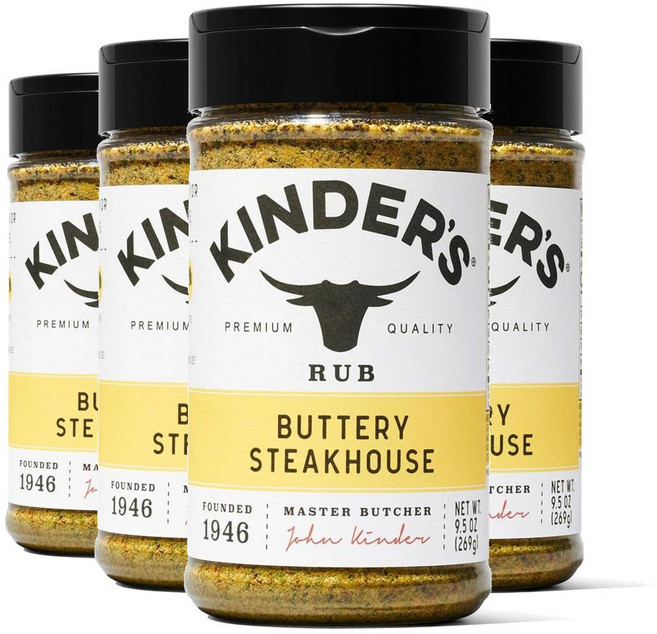 킨더스 버터리 스테이크하우스 시즈닝, 4개, 269g