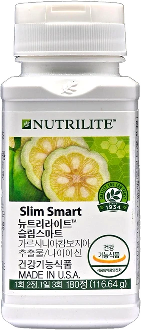 뉴트리라이트 슬림스마트 가르시니아캄보지아, 1개, 180정 - 쿠팡
