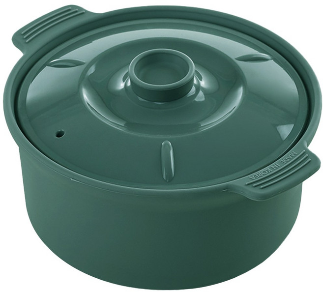 국산 실리콘 냄비 800ml 계란찜기 전자레인지 찜기 용기 이유식 다용도, 카키, 1개