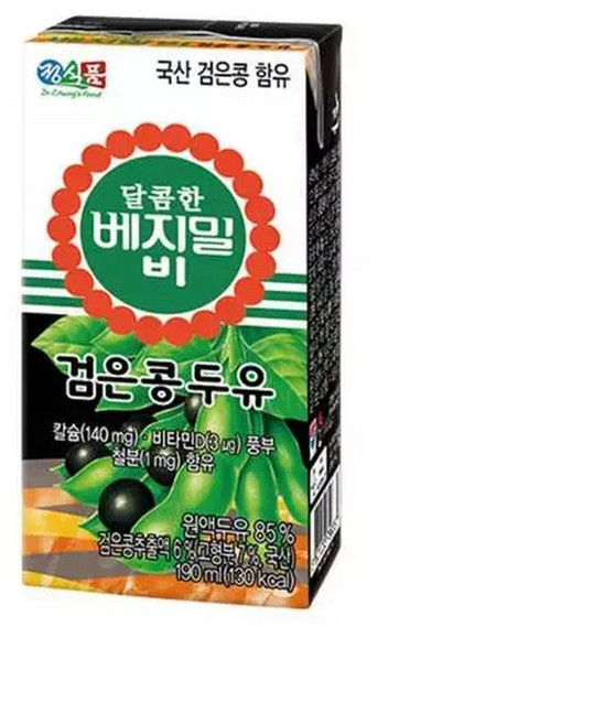 [베지밀]달콤한 베지밀 B 검은콩 두유 190mlx24입, 190ml, 24개
