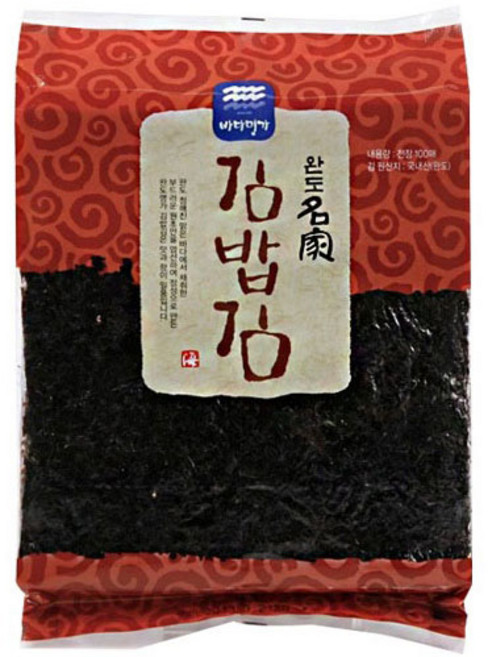 [바다명가]완도명가 김밥김 100장, 1개, 단품
