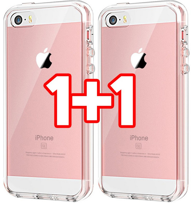 벌크온 1+1 아이폰 5 5S SE 1세대 슬림 투명 젤리 소프트핏 기본 케이스