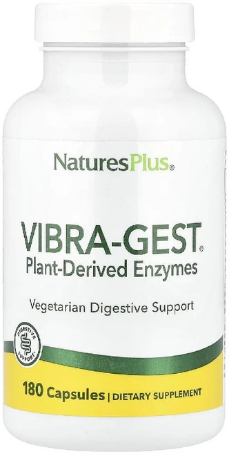 NaturesPlus Vibra-Gest 네이처스플러스 디제스티브 엔자임 효소 180정, 1개 - 쿠팡