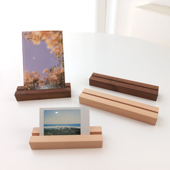 JayB 원목 명함꽂이 명함거치대 명함홀더 엽서꽂이(12cm 16cm), 너도밤나무12cm, 1개, 1단