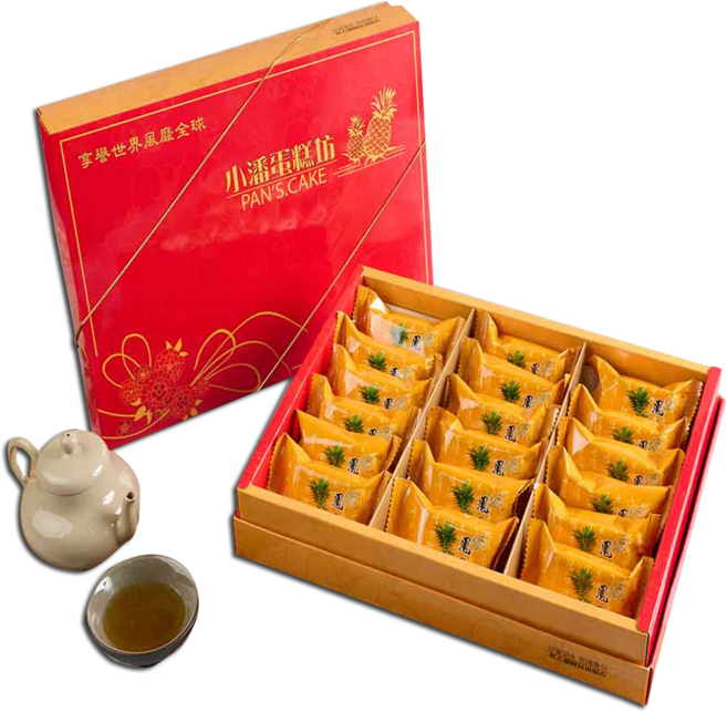 小潘蛋糕坊 鳳凰酥 (有蛋黃) 單包裝禮盒附提袋, 35g, 18個