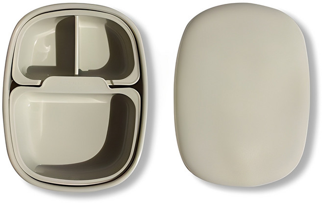 실리샵 국산 플래티넘 실리콘 도시락통 전자레인지용기 500ml, 1개, 라이트그레이