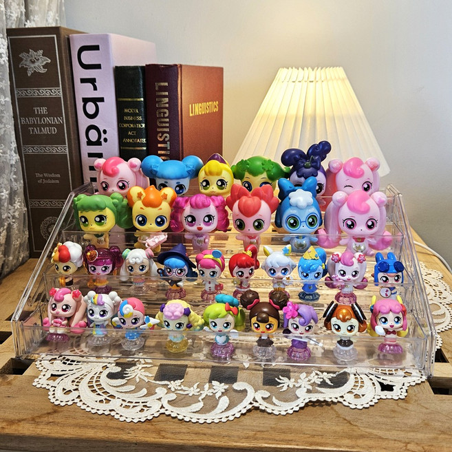 티니핑 피규어 아크릴 케이스 뱃지 코코지아띠 정리함 보관함 진열대 선반 화장품 정리 매니큐어 립스틱 정리 받침대, 1개