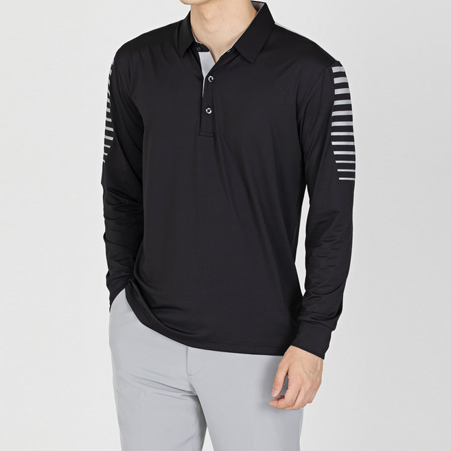 에버페이스 남성 빅사이즈 냉감 스판 카라 긴팔 티셔츠