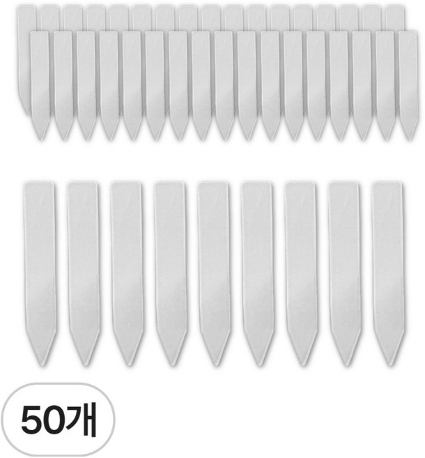 쵸록101 식물 이름표 반투명, 50개, 일자형