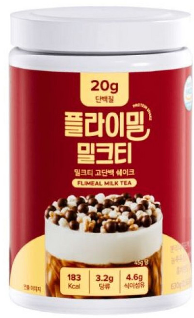 플라이밀 단백질쉐이크 대용량 밀크티맛 1통 630g 헬스보충제, 1개
