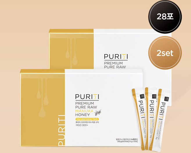 퓨리티 뉴질랜드 마누카꿀 UMF10+ MGO300 스틱 10g 28포 2set, 2개, 28회분