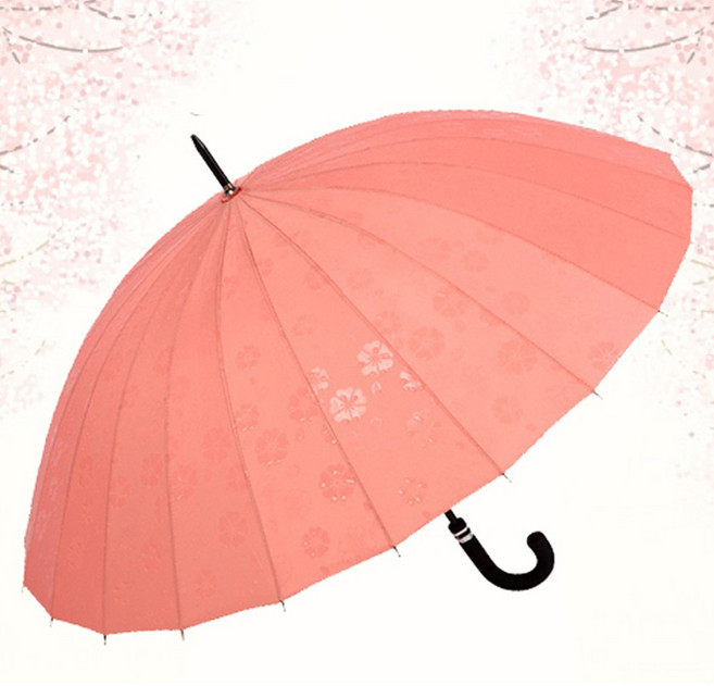 Regn 비오면 꽃이 피는 벚꽃 장우산 사쿠라 감성 우산 색변화 수동 우산 예쁜 디자인