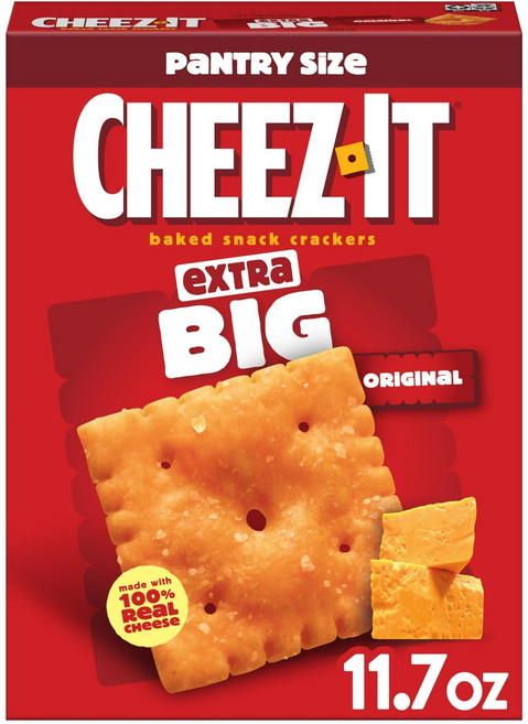 [미국직배송]치즈잇 베이크드 스낵 치즈 크래커 엑스트라 빅 1개x331g Cheez-It Baked Snack Cheese Crackers Extra Big, 1개, 331g