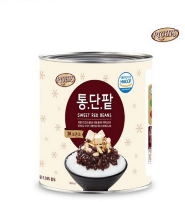 동서 리치스 통단팥 캔, 1개, 3kg