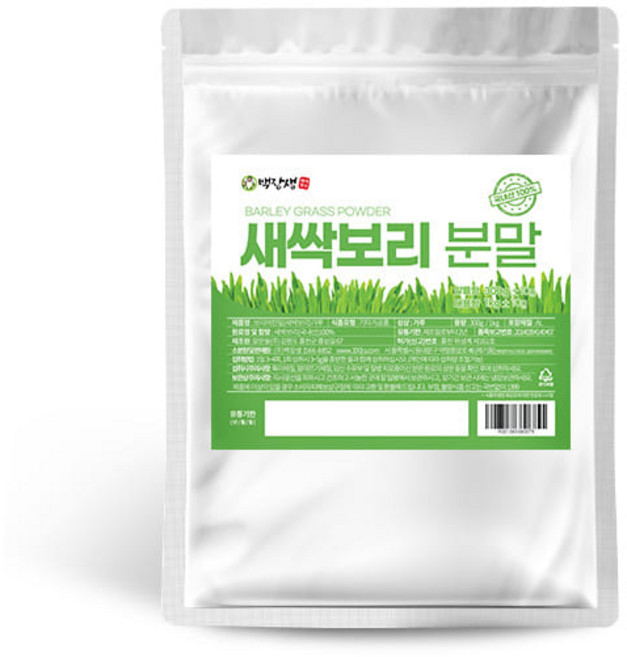 백장생 국내산 새싹보리 가루 분말 300g (보리어린잎 분말), 1개