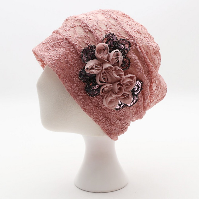 에스랑제이 스팽글레이스 중년 여성 엄마 할머니 비니 모자