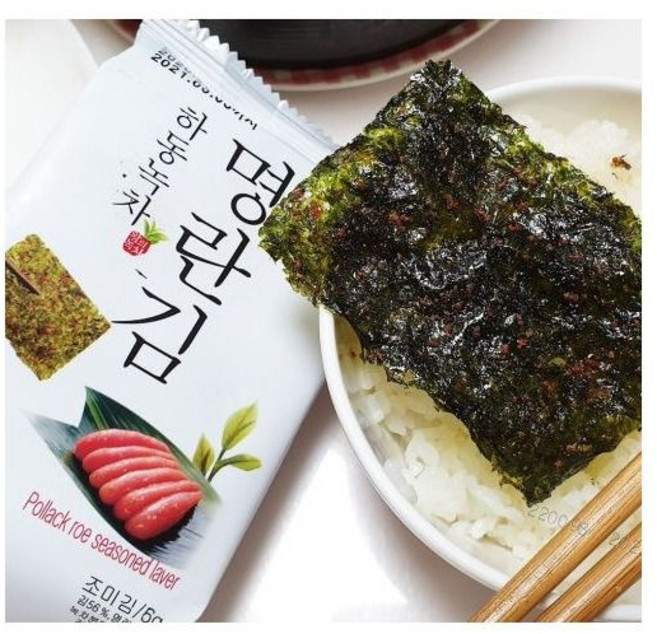 자연향기 하동녹차 명란김 세트 하동녹차 명란김 6gx72봉 명란자반 70gx5봉, 6g, 5개