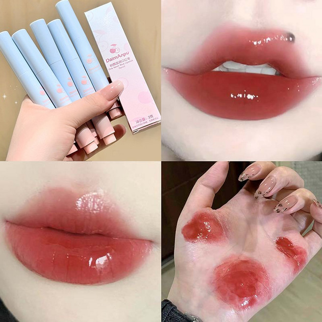 립글로우 클리어 워터 로즈 미러 글로스 유리 립스틱 립 건조 완화 방수 지속 메이크업 젤리, [04] 03