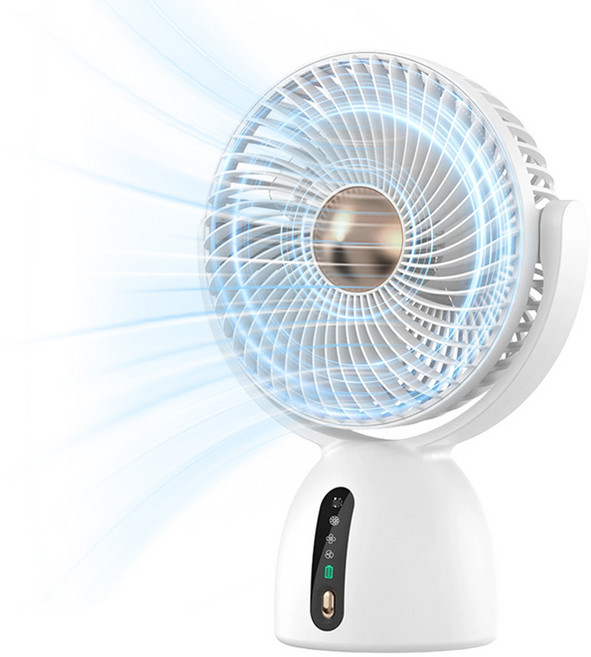 Darlisex 무선 서큘레이터 BLDC 탁상용 선풍기 무소음 강풍/초장시간 항속, 화이트, AM-F5