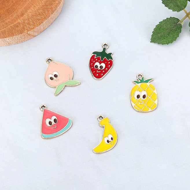 짱패브릭 메탈 후르츠 캐릭터 팬던트, 수박, 1개