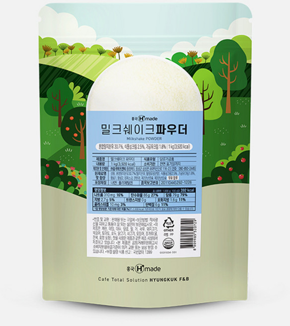 흥국 밀크쉐이크 파우더 1kg, 1개, 1개입