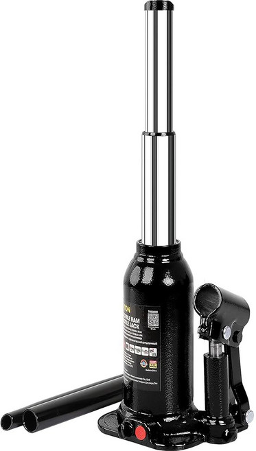 자동차 자동 수리 및 하우스 트용 토린 2톤(4 000LB) 더블 램 용접 병 잭 블랙 ATH80202XB, Black, 2 Ton（4，000 lbs）, Double Ram, 1개