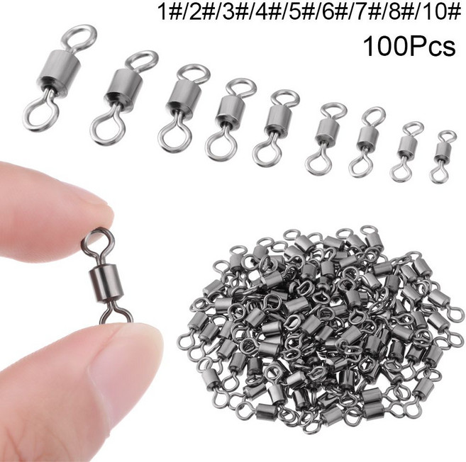 2018 개/몫 회전 회전 베어링 솔리드 링 롤링 낚시 커넥터 낚시 태클 액세서리, 7, 1개