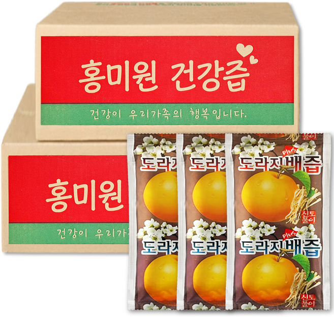 홍미원 도라지 배즙 대용량100ml x 100개/150개 국산 배 도라지 생강으로 추출한 도라지배즙, 100ml, 100개