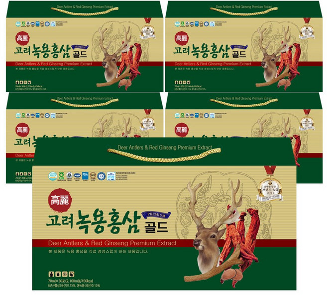 고려 녹용홍삼 골드 (선물세트), 150개, 70ml