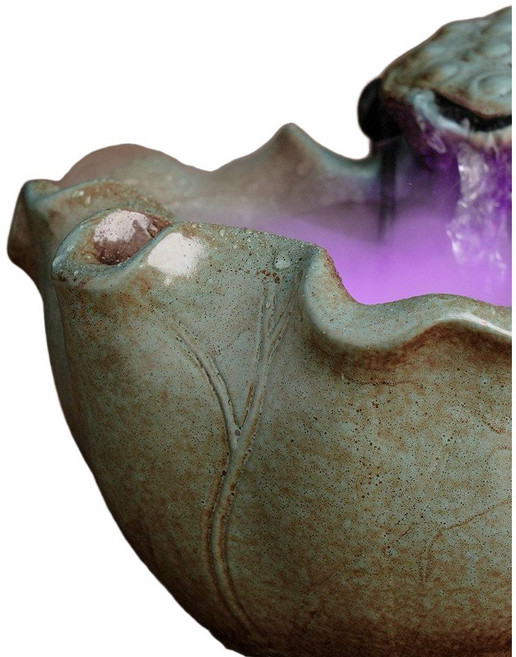 인테리어 분수 바위형 편안한 미니형 실내용 장식용 거실용 조경용 전원식 홈 홈데코 실내분수, 3. H30-19A 행운의 연꽃(대)