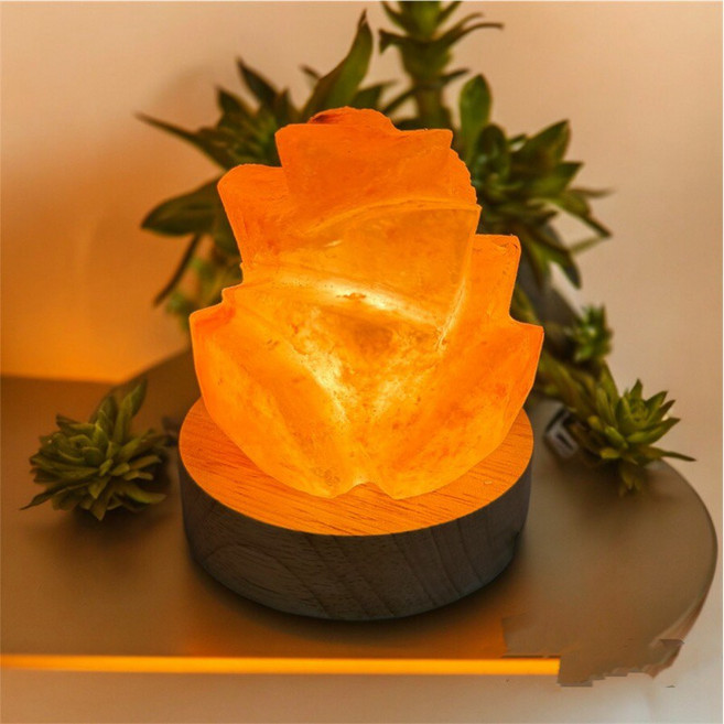 迷你USB玫瑰花鹽燈 小夜燈 精油燈, usb玫瑰花（有錢花）