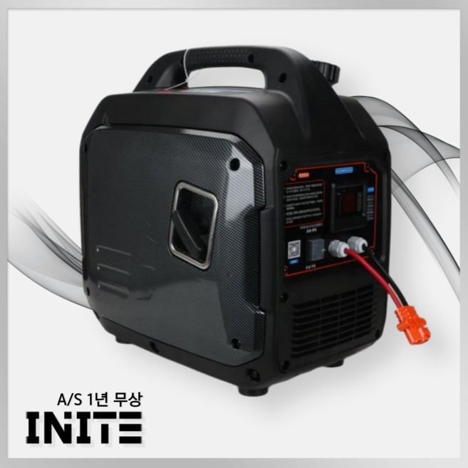 이니트 24v 발전기 자동시동 가솔린 휘발유 저전압 츄레라 무시동 에어컨, 카본블랙, 1개