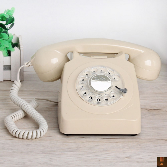 레트로 빈티지 엔틱 유선 집 전화기, 블랙