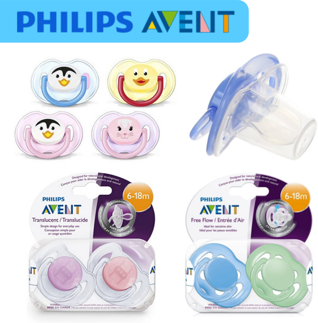 [당일출고] 필립스 아벤트 클래식 예쁜 그림 노리개 젖꼭지 classic 2단계 6~18개월, 레드, 수달, 1세트