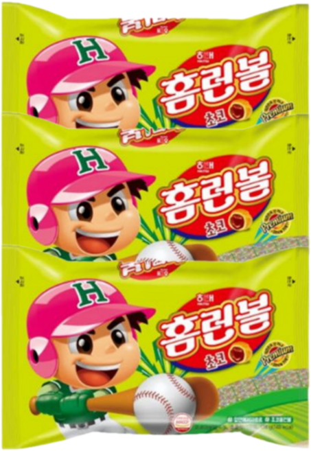 해태제과 홈런볼 초코, 128g, 3개