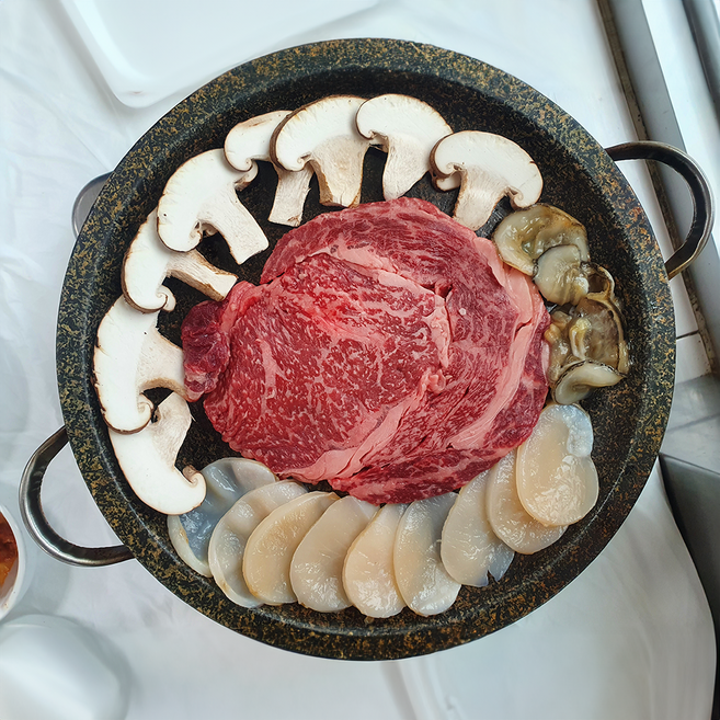 장흥일등한우 직판장 한우삼합 소고기삼합 한우선물 등심 1호 2호, 2호(등심+부채살+키조개+표고)