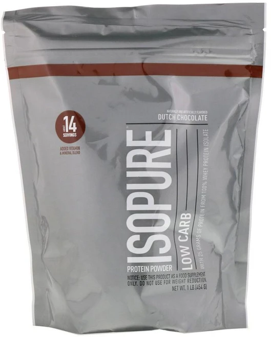 Isopure 이소퓨어 저탄수화물 WPI 분리 유청 단백질 웨이 프로틴 파우더 454g 초콜릿맛, 1개 - 쿠팡