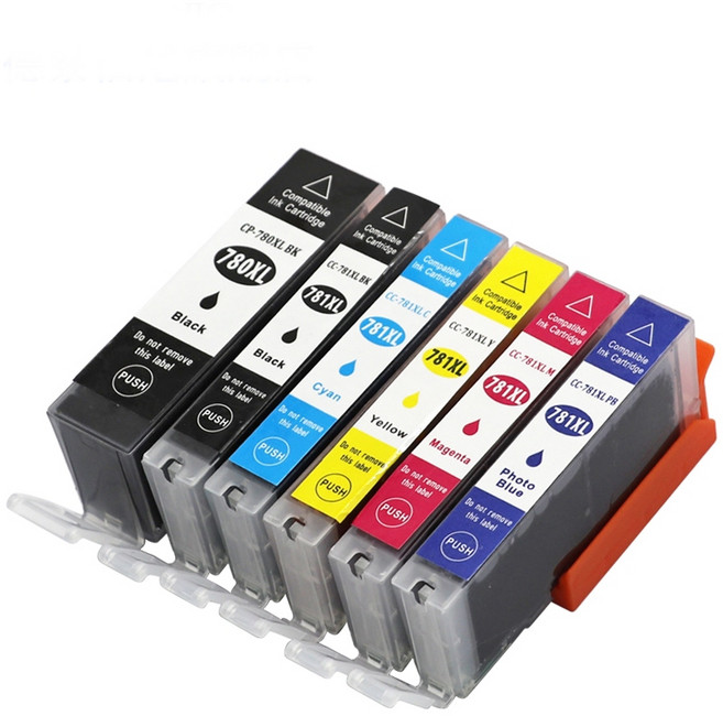 墨水匣 適用於 Canon TR8570 TS9570 TS707 TS8170 TS8270, 1套6色, 1個