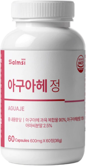 살므시 아구아헤 정 600mg, 1개, 60정 - 쿠팡