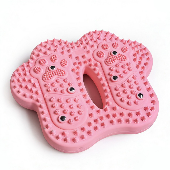 2in1 발바닥 지압매트 혈액순환 발지압매트 스텝퍼 마사지기 미끄럼방지 자석 실리콘 미끄럼방지 돌기 지압판 2026, 핑크색, 1개