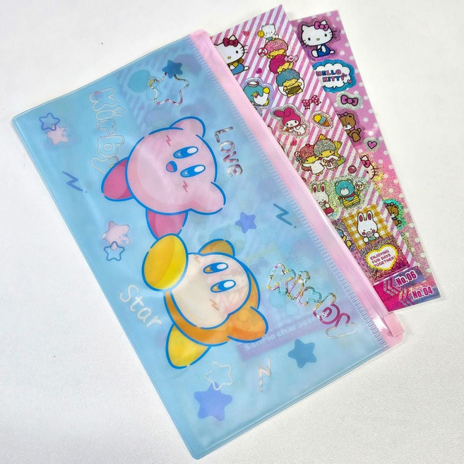 별의커비 슬라이드 지퍼파우치 필기구 지폐보관 ell+049Tp