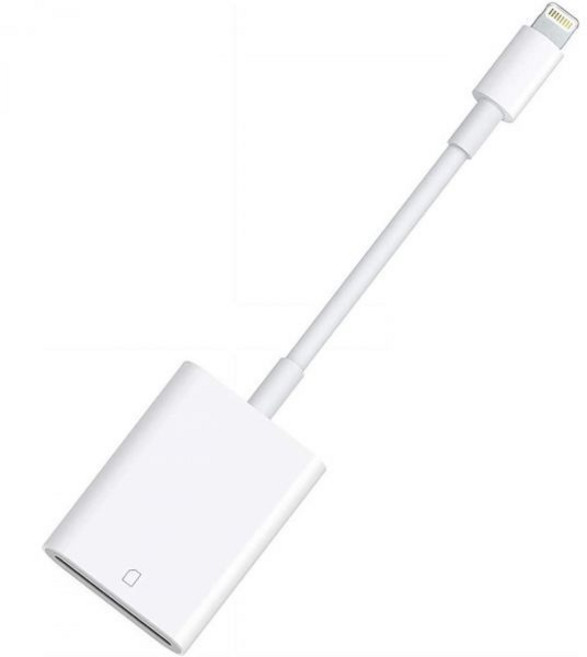 iPhone iPad용 SD 카드 카메라 리더에 대한 Apple MFi 인증 라이트닝 아이폰 131211XSXRX87iPad용 FUHAYA 리더 메모리 트레일 뷰어 어댑터 플, Lightning_White, 1개