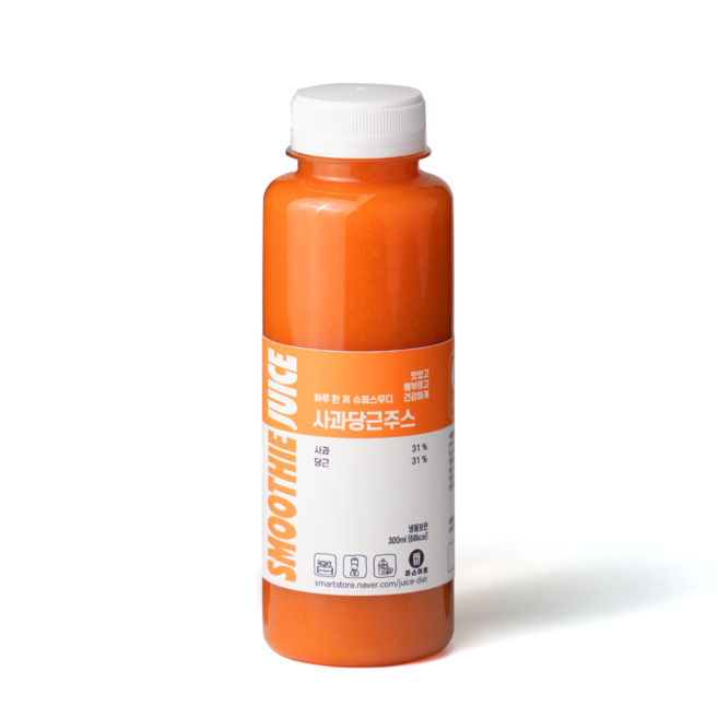 쥬스어트 사과당근주스 스무디 (냉동), 10개, 300ml