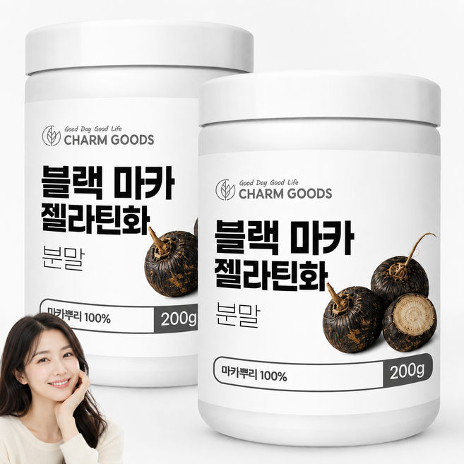 푸른들판 페루 블랙 마카 분말 100% 젤라틴화, 1개, 200g