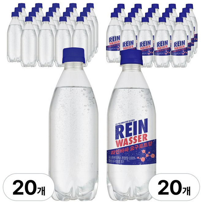 라인바싸 500ml 플레인 20개 + 요구르트향 20개 (총 40페트), 40개