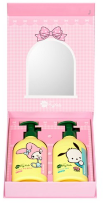 그린핑거 산리오 유아용 마이키즈 하우스 로션 플러스 320ml + 워시 320ml 세트, 1세트