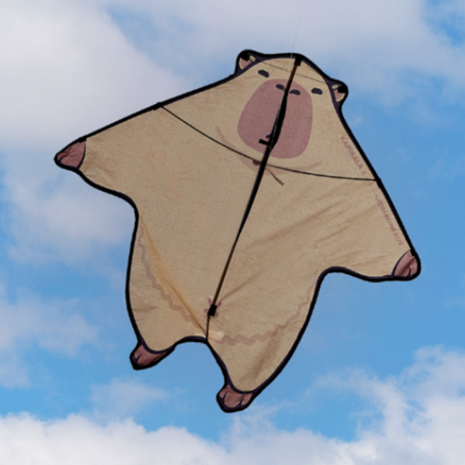 캔톤팩토리 카피바라 연날리기 세트 대형연 가오리연 나비연 방패연(얼레포함), 1개